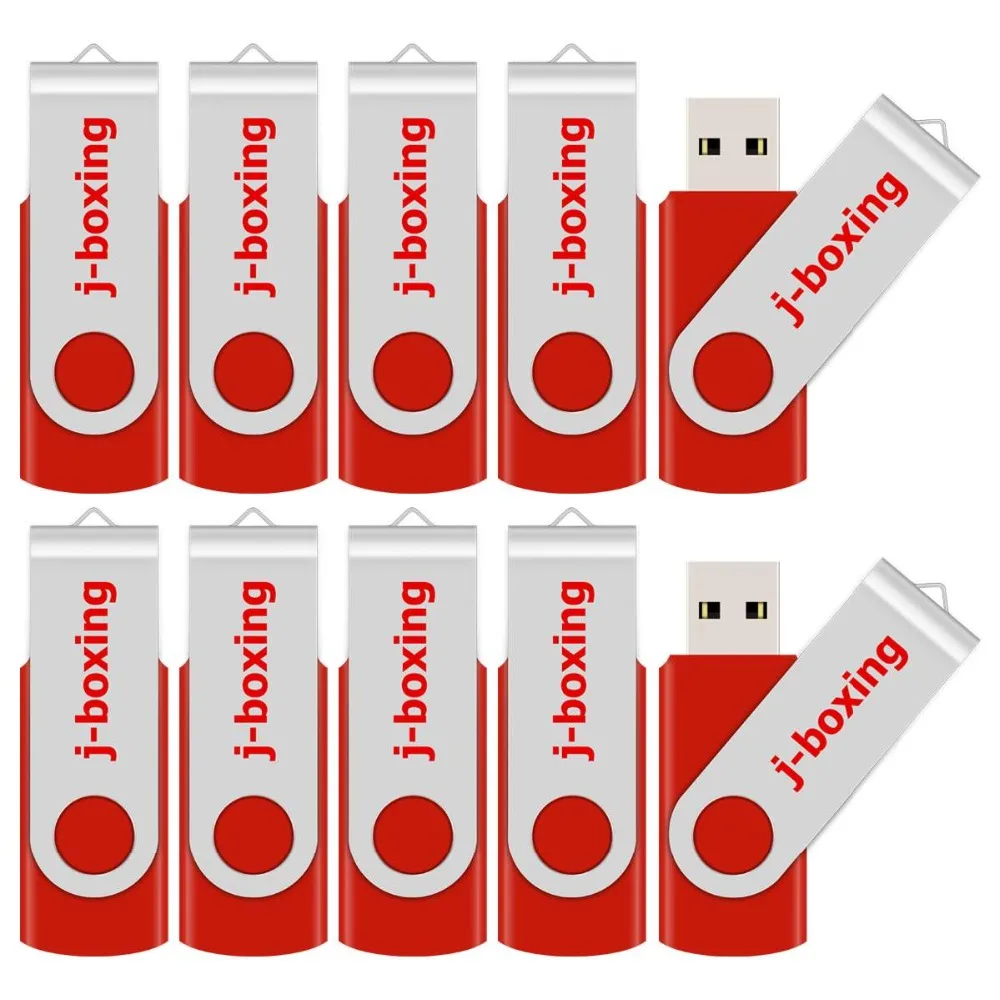 J-боксерские USB флеш-накопители в упаковке 64MB 128MB Pendrives небольшой емкости 256MB 512MB металлические накопители USB 2,0 Memory Stick 10 шт. красный