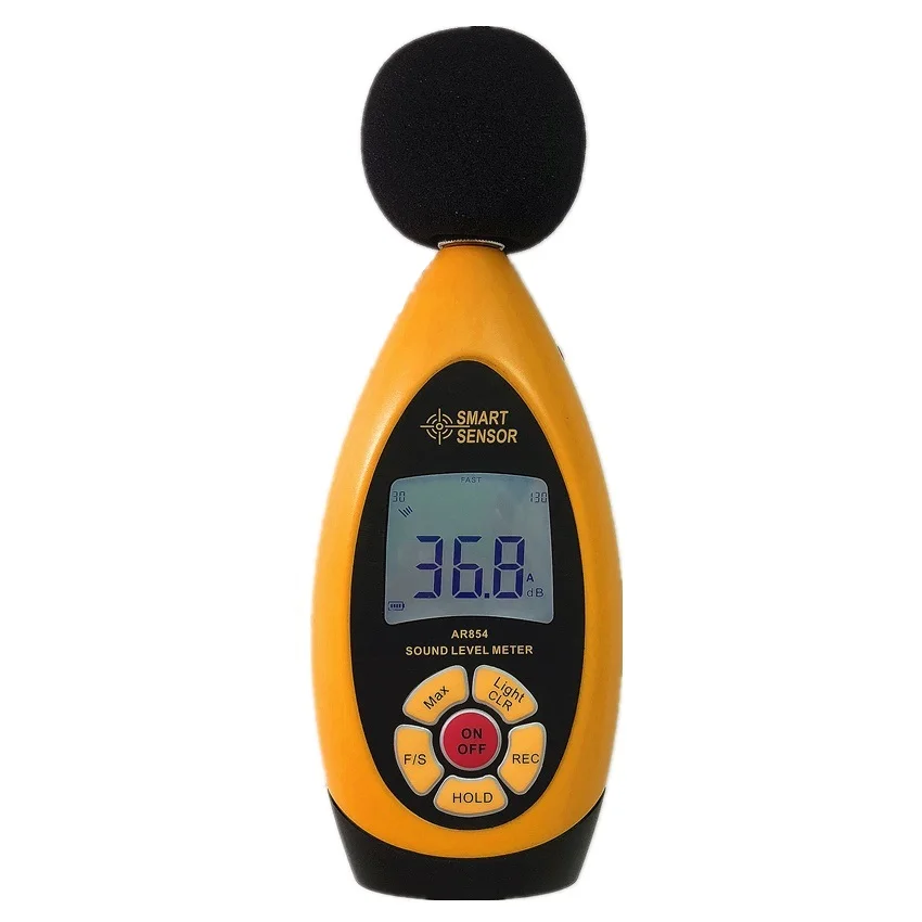 

AR854 Handheld Digital Noise Sound Level Meter DB Tester Store 10000 Readings USB Tester Range 30dB-130dB Accuracy +-1.5 db
