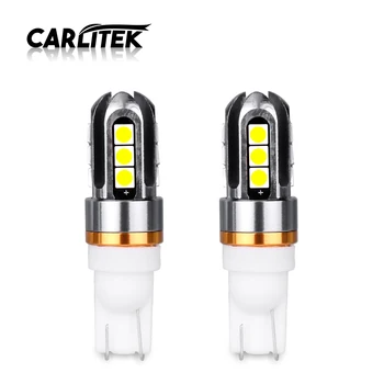 

2pcs Carlitek 12 SMD 3030 LED T10 194 501 158 W5W 168 12V 24V Car Wedge Tail Side Bulb Interior Reading Dome Lamp Yellow White