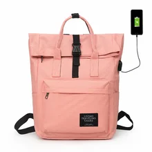 Женский брезентовый Рюкзак с внешним USB зарядным устройством, мужской Большой Вместительный рюкзак для девочек, школьные сумки для ноутбука, рюкзаки для подростков