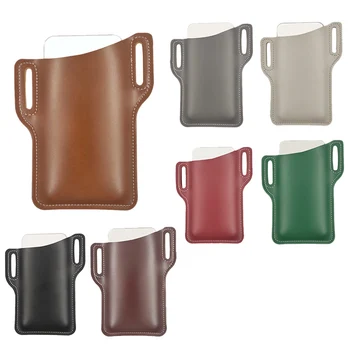 

Hanging Mobile Phone Bag Sports Waist Wearing A Leather Belt Purse