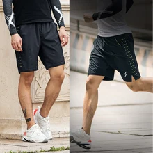 Для мужчин для бега 2-в-1 шорты быстросохнущие дышащие шорты для бега активных тренировок бега велосипедные спортивные шорты для женщин с более лайнер