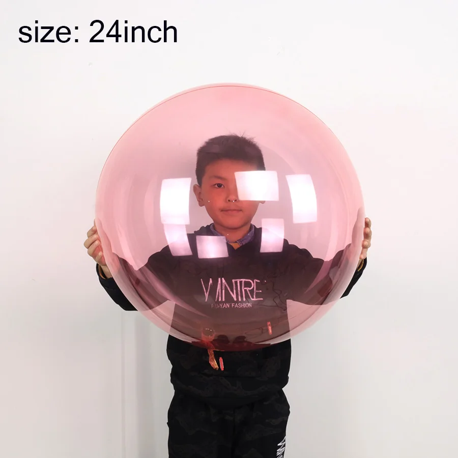 10 шт./лот прозрачные круглые шарики с разноцветными кристаллами 18 '' 24''
