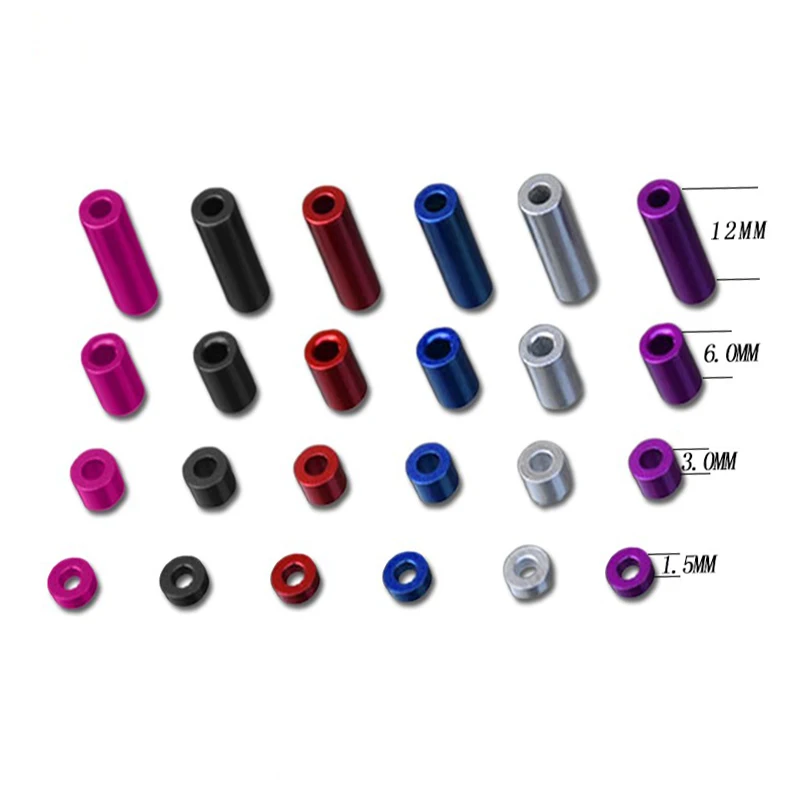 16 Pezzi Mini 4Wd Accessori Tamiya Fatti In Casa Set Di Guarnizioni In Alluminio 1.5/3.0/6.0/12Mm Ciascuno 4 Pezzi Di Accessori Tamiya Mini 4Wd