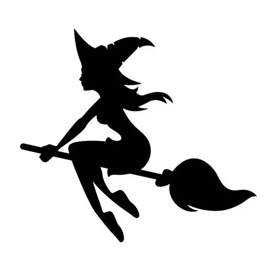 12x10cm-黑Cartoon-Witch-Silhouette-Vinyl-Car-Sticker-Creative-Witch-Car-Body-Window-Decorative-Decal-TA001 (1)
