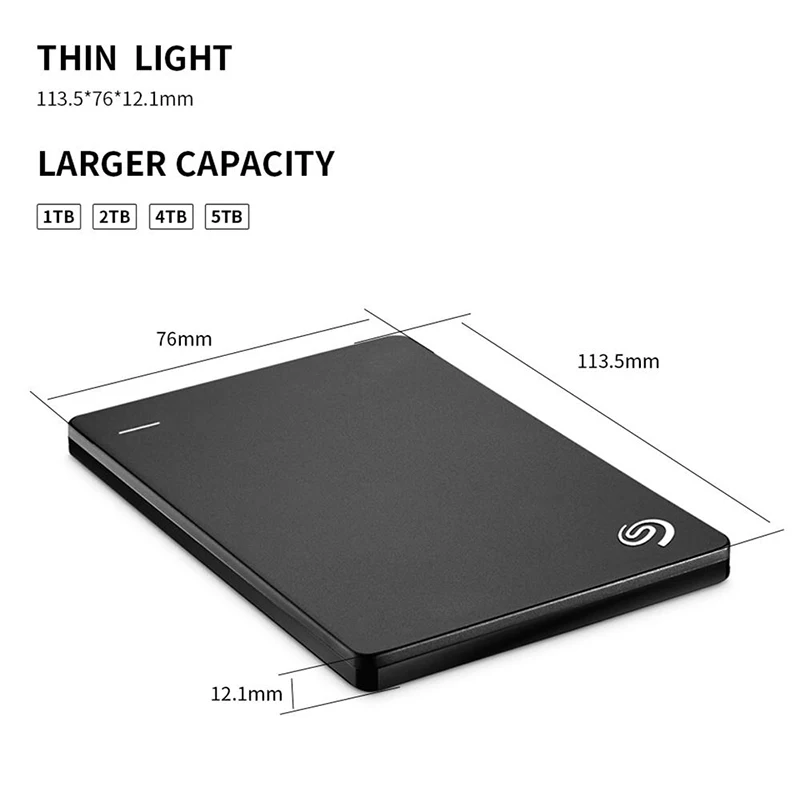 Seagate Backup Plus Slim STDR2000300 2 ТБ портативный внешний жесткий диск 5 дюймов USB 3 0 для