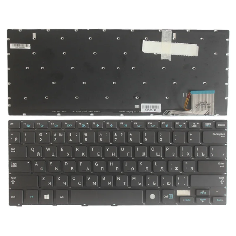 Новая русская клавиатура для ноутбука Samsung 7 Ultra 730U3E NP730U3E 740U3E NP740U3E черная с