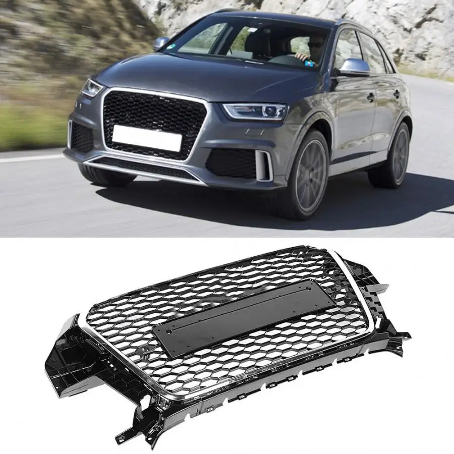 Для RSQ3 стиль автомобиля переднего бампера сетки решетка гриль для Audi Q3/SQ3 2013 автомобильные аксессуары Горячая бренд