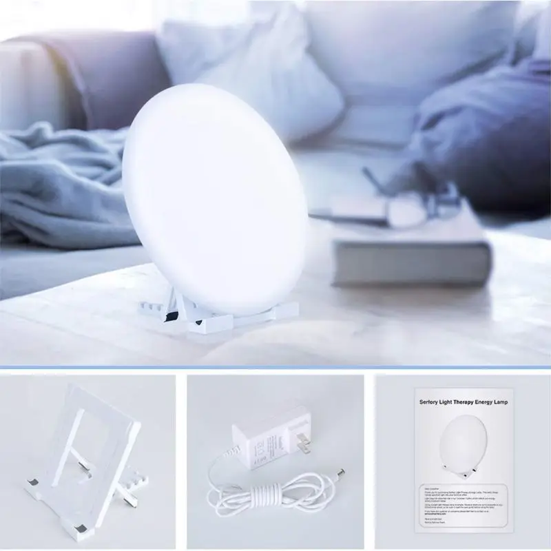 Light Therapy Lamp 10000 Lux UV-Free Touch/Button Control with 3 Adjustable Color 4 Brightness Light Timer Function
