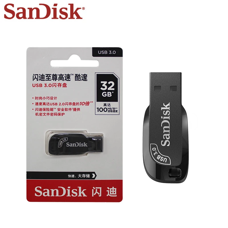 Sandisk Usb 3.0 Black Flash Drive Cz410 256gb 128gb 64gb 32gb Usb Pendrive Memory Stick Sandisk Ultra Shift Flash Disk - Usb Flash Drives - AliExpress