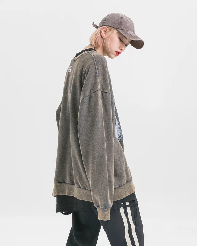 Марка New Fashion Hi Street толстовка с капюшоном в стиле хип-хоп, Для мужчин принтом в стиле ретро больших размеров уличная кофты Для мужчин/Женский пуловер, худи R1973