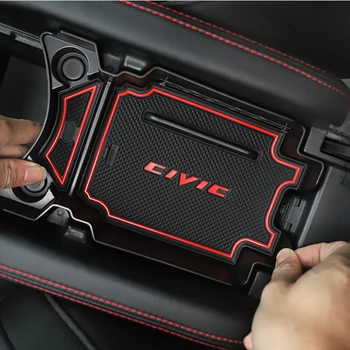 

Car Armrest Storage Box For Honda Civic 10 10th 2016 2017 2018 2019 Glove Box Tray Organizer Auto Interior Accessories