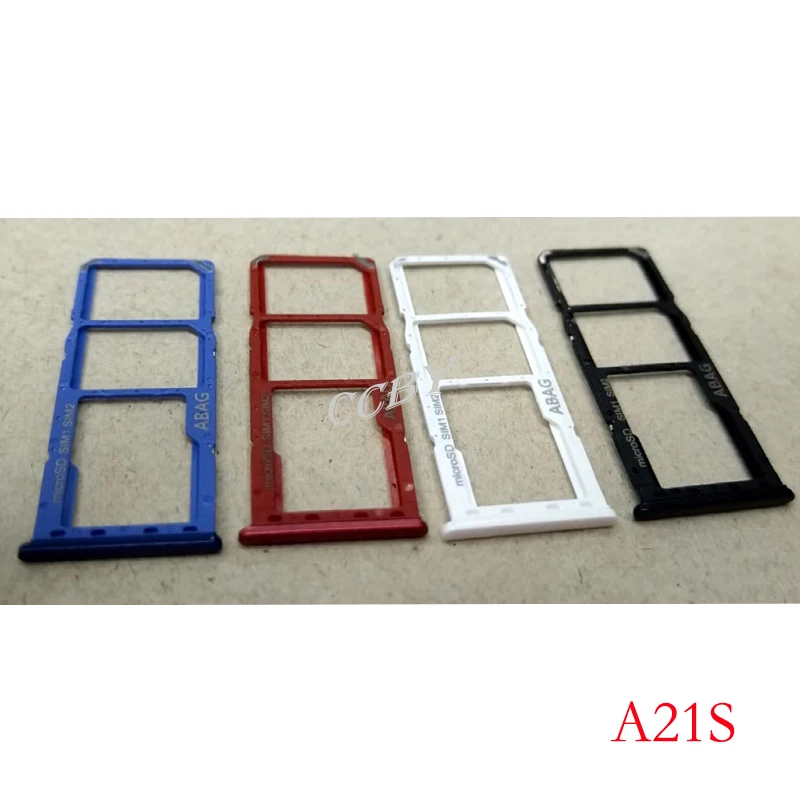 Soporte lector de tarjetas Sim para Samsung Galaxy A21S A217, bandeja Dual y individual, adaptador de ranura