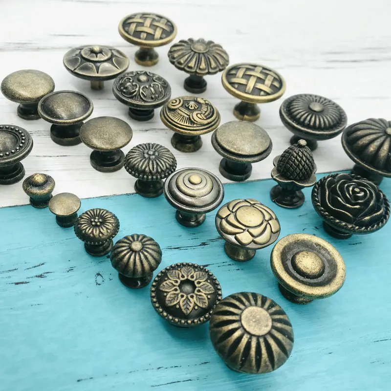 

Antique Bronze Furniture Handle Zinc Alloy Drawer Door Knobs for Dresser Shoebox Drawer Cabinet Cupboard Handle DIY Home Decor