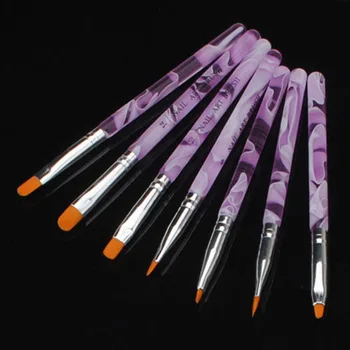 

Newly 7 Pcs/Set Nail Art Painting Pen Brush Acrylic Handle Drawing Polish Brushes Tool Kit CLA88