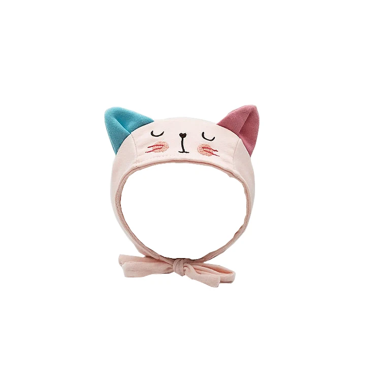 Wecute Beanies, шапки для маленьких мальчиков и девочек, детские хлопковые колпачки с милой вышивкой, шапки для новорожденных, реквизит для фотосессии, костюм для детей 3-12 месяцев - Цвет: Розовый