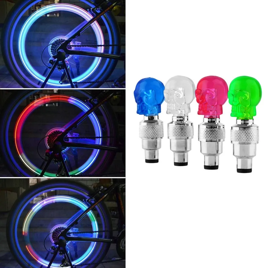 Wasafire Schedel Mountainbike Licht Led Fietsband Licht Ventieldopjes  Fluorescerende Lamp Fietsen Spaken Waarschuwingslampje - AliExpress Sports  \u0026 Entertainment