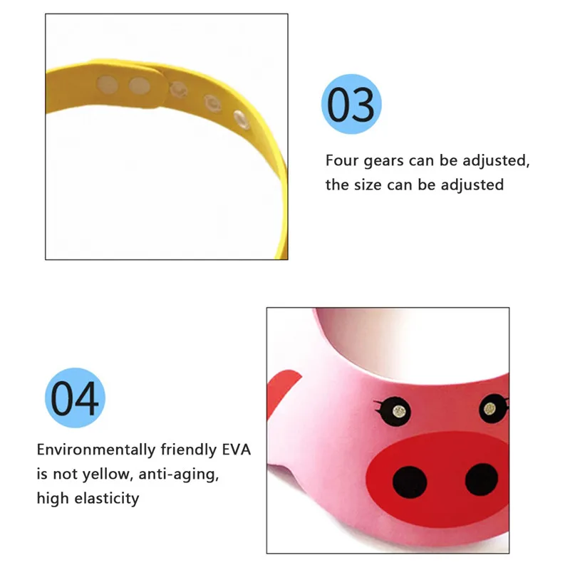 Регулируемая Шапочка для душа для малышей, детский шампунь, шапочка для душа для купания, защита для мытья волос, кепки с прямым козырьком для ухода за ребенком