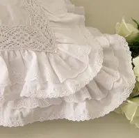 Housse de coussin de luxe en coton 100%, taie d'oreiller à volants, broderie européenne, faite à la main, de noël, pour canapé 5