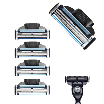 

20pc/set Holder Compatible 3 Razor Blade Manual Three-layer Razor Blade Shaver Razor Blade Replacement