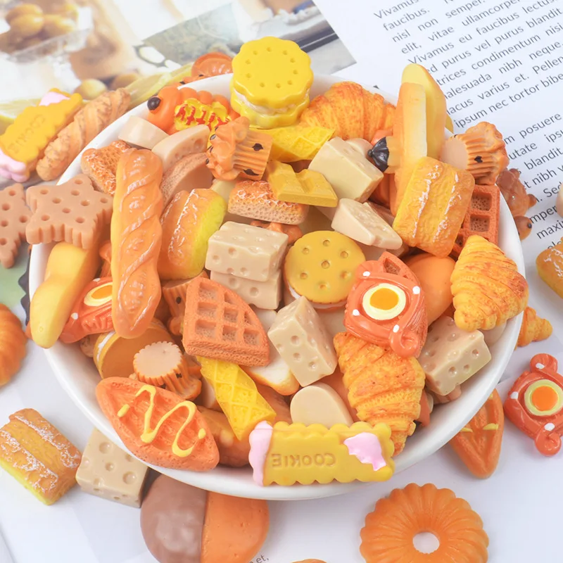 

10 Pcs/Lot Artificial Apple for Doll Toy Food Slime Charms Toy Pretend Play Charms Modeling Clay DIY Accessory For Kids