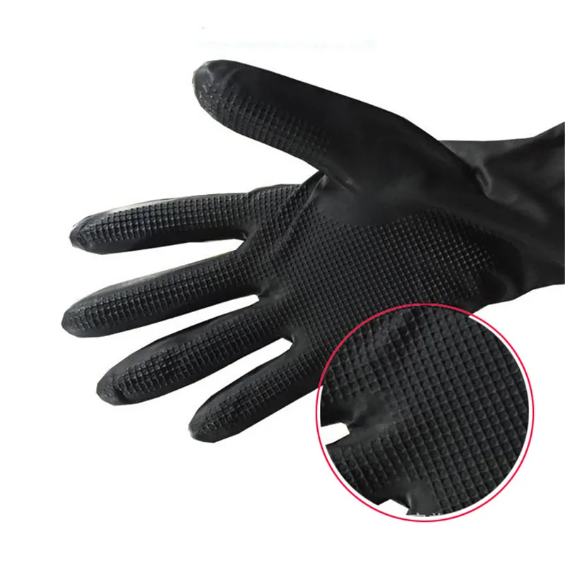 Anti-slip Beauty Salons Hairdressing Gloves Hair Thicker Rubber Gloves Hair Dyed Gloves Durable Hair Care Styling Tools 1 Pair