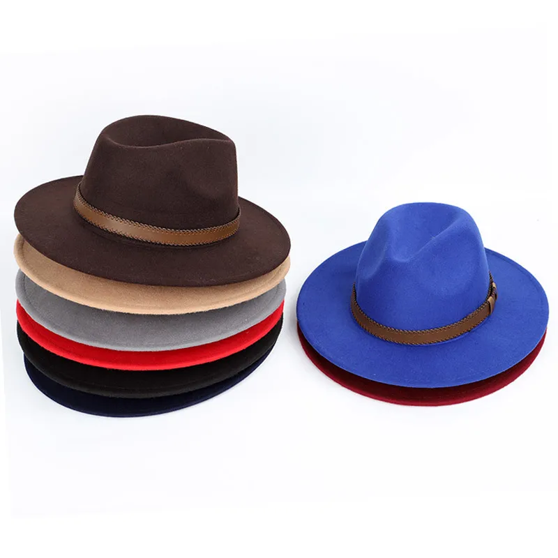 

Winter Hat Women Men Imitation Wool Classic British Autumn Top Hat Laday Felt Jazz Hats For Men