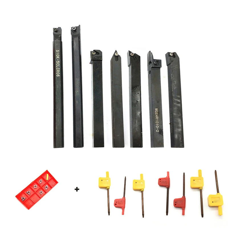 

SER1010H11 MGEHR1010 2 SDJCR1010H07 SCLCR1010H06 S10K SCLCR06 SDNCN1010H07 SNR0010K11 7 pole +7 blade 10mm set