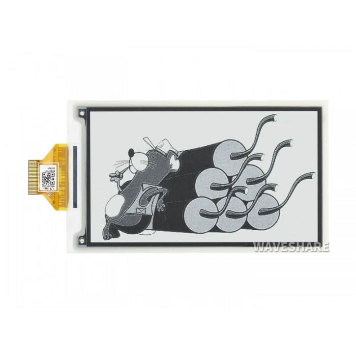 Waveshare 3.7inch e-Paper e-Ink Raw Display 480*280 Black / White 4 Grey Scales SPI Without PCB