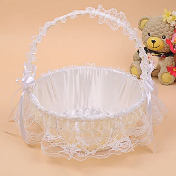 

Portable Willow Vine Bamboo Woven Wedding Flower Girl Petal Basket Storage Fruit Basket