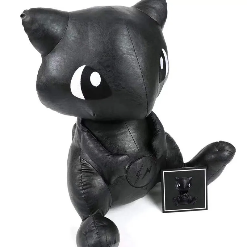 Takara Tomy Pokemon Doll Toys for Kids Plush Mewtwo Stuffed Figure Black Leather