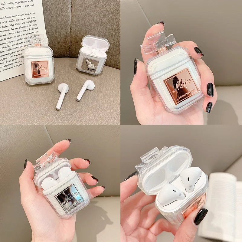 Luxury Creative Perfume Bottle Case for Apple Airpods 1 2 Pro Shockproof  Cover Earphone Cases for