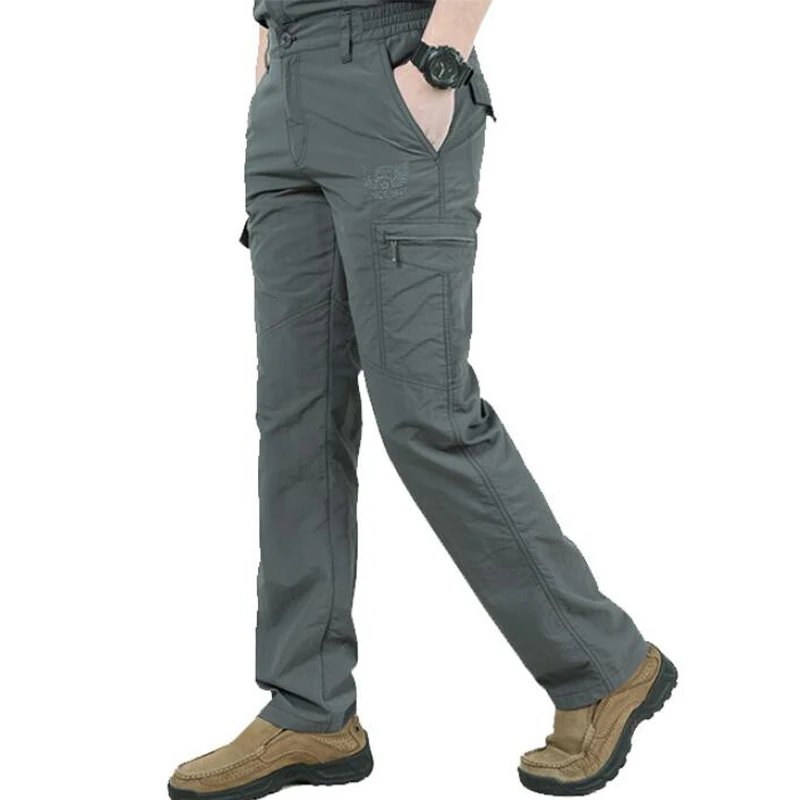 Men Hiking Pants Summer Outdoor Mountain Climbing Fishing Breathable Trousers Cool Trekking Sport Tactical Cargo Pants hiking pants