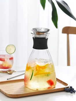 

Juice Bottle Heat-resistant Glass Bottle Cold water bottle Cold Water Utensil Ice Crystal Water Bottle