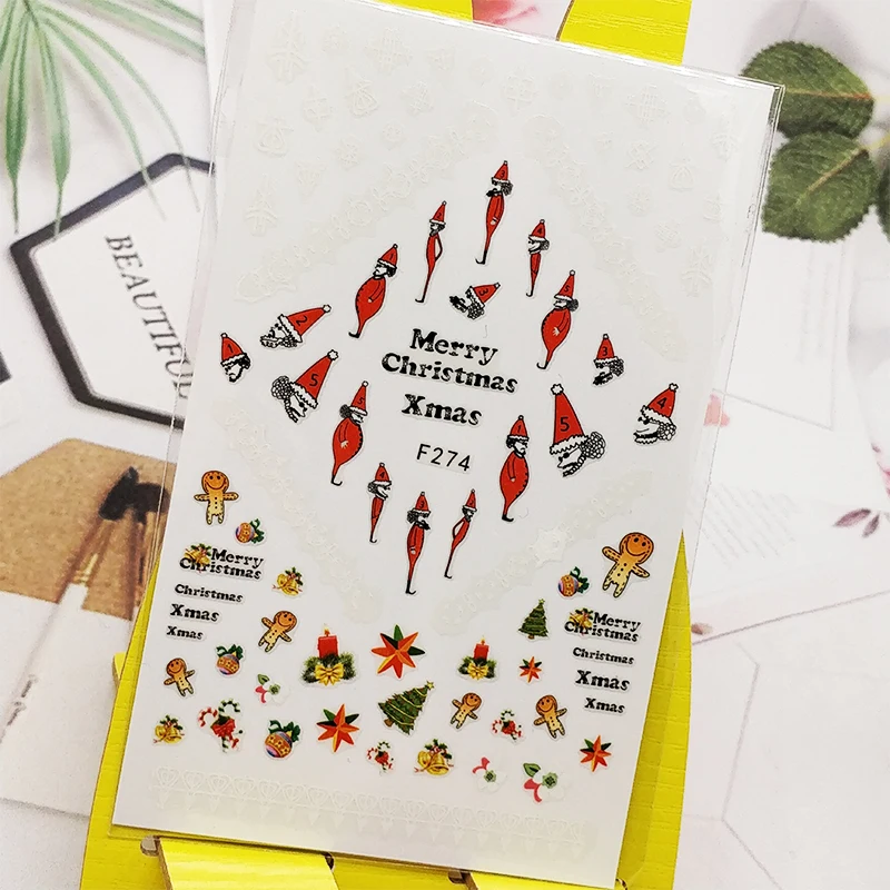 3D наклейка для ногтей дизайн марионетного дерева украшения наклейки s из фольги