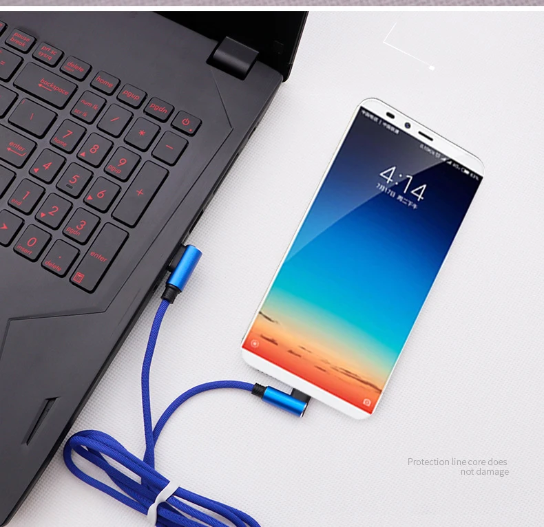 NATTHSWE usb type C 90 градусов быстрая зарядка usb c кабель type-c кабель для передачи данных зарядное устройство usb-c для samsung S9 s8 Note 9 huawei mate P30