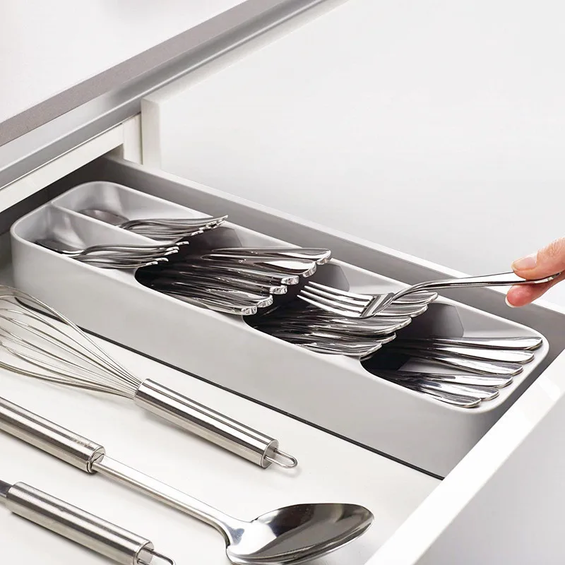 

Multifunction Drawer Organizer Tray Spoon Cutlery Separation Finishing Storage Box Cutlery Organizer kitchen Gadgets Accessories