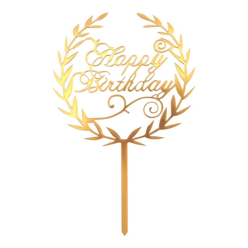 Cakelove блеск Топпер для торта «С Днем Рождения» акриловые буквы золото серебро торт топ флаг украшение для вечеринка для мальчика день рождение свадьба - Цвет: Acrylic 3