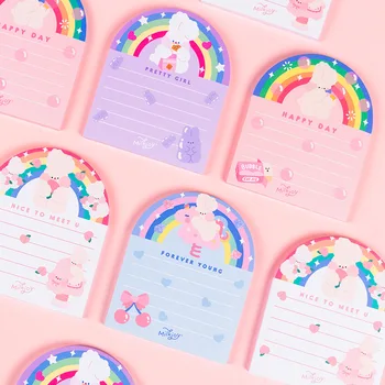 

Rainbow Sticky Notes 50 Sheets Post-it Kawaii Self-Stick Notebook Memo Pads Sticker Paper for Office School Stationery Supplies
