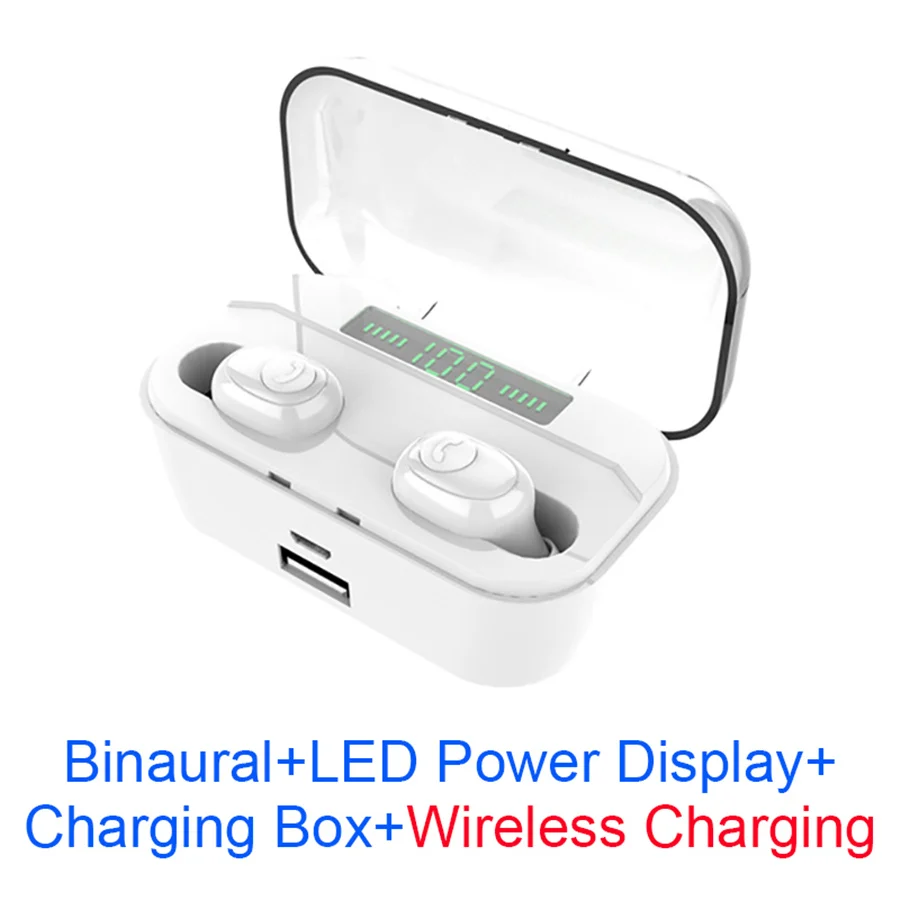 Wireless Charge W TWS 8D стерео bluetooth наушники Беспроводная гарнитура Спортивная музыка наушники бас наушники для iPhone samsung huawei наушники Xiaomi - Цвет: Wireless Charge W