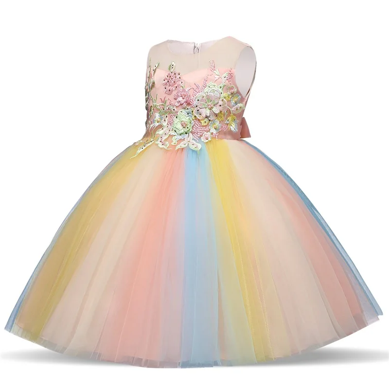 Королевское Платье принцессы для девочек Рождественские вечерние платья для детей 6, 8, 10 лет, Детские платья для девочек