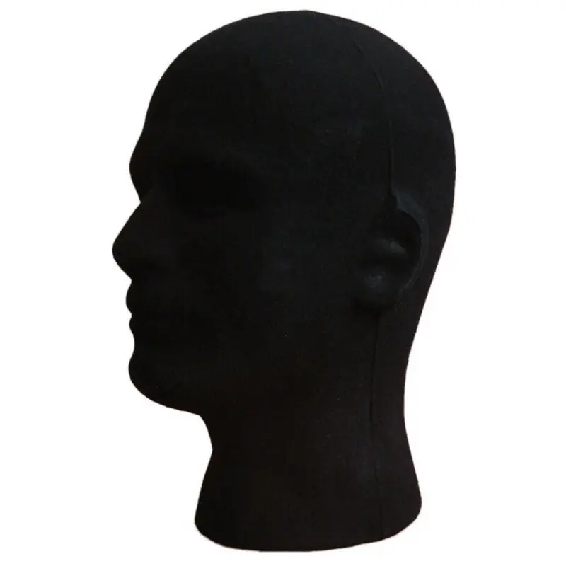 1 X Male Mannequin Styrofoam Foam Manikin Head Model Wig Glasses Display Stand