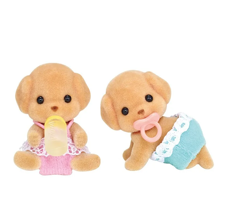 Semipkg дети Sylvanian Families Игрушка Пудель Близнецы девушки игровой дом Кукла Плюшевая Кукла игрушка 5261