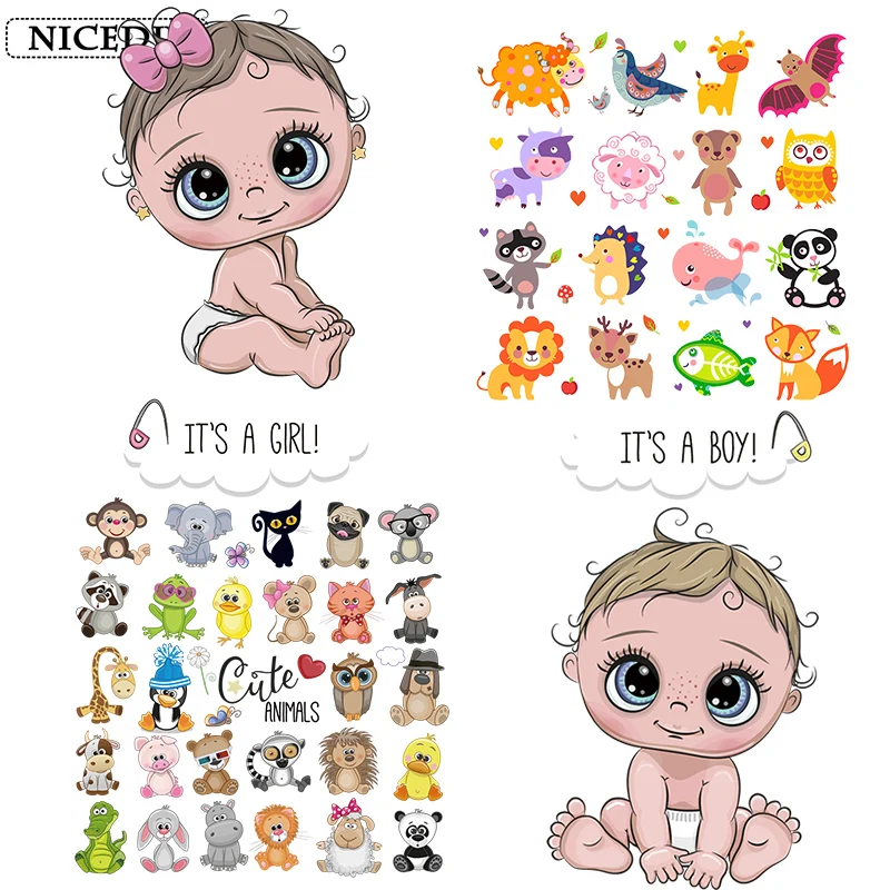 Симпатичные Мультяшные Детские нашивки Nicediy для одежды маленькие животные