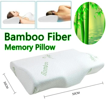 

Bamboo Memory Foam Bedding Pillow Neck Protection Slow Rebound Memory Foam Pillows Cervical Health Care Pain Release