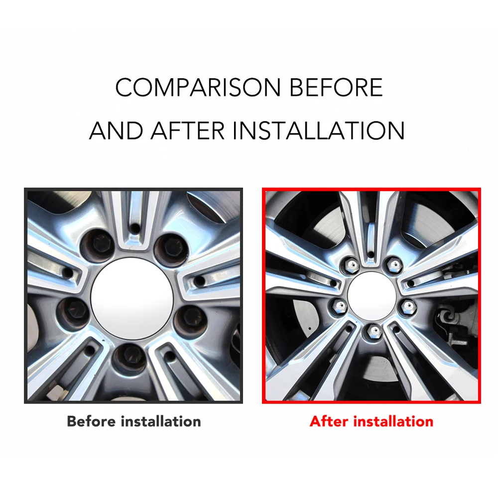AUTCOAT Car Wheel Nut Protection Covers - Anti-Rust Hub Screw Caps