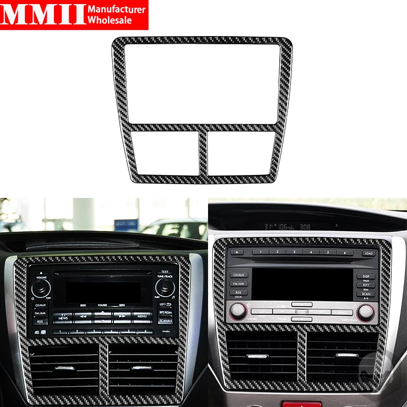 

Carbon Fiber Car Accessories For Subaru Impreza 2009-2011 CD Player Panel Central Console Frame Interior Trim Decoration Sticker