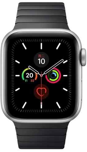 NEW Stainless Steel Chain Strap Black Silver Suitable for Apple Watch Series 5 4 3 38mm or 40mm and 42mm or 44mm original buckle