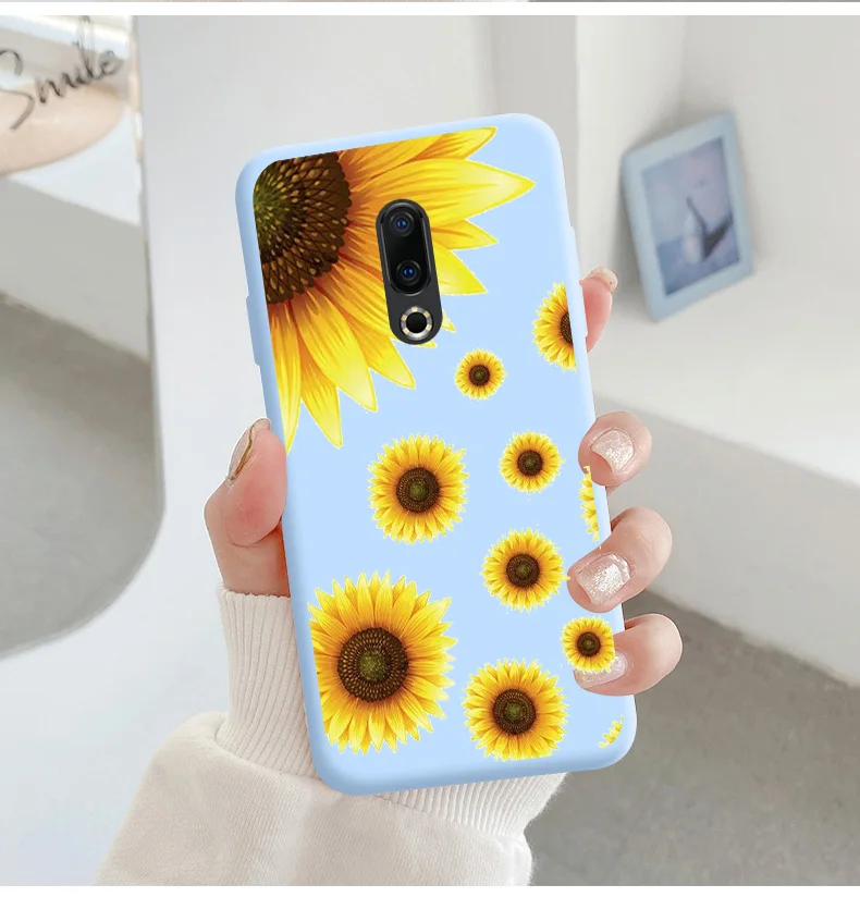 For Meizu 16 Protective Shell Silicone Soft Shell Phone Case Candy Color Case Fashion Silicone Color Chrysanthemum meizu phone case with stones