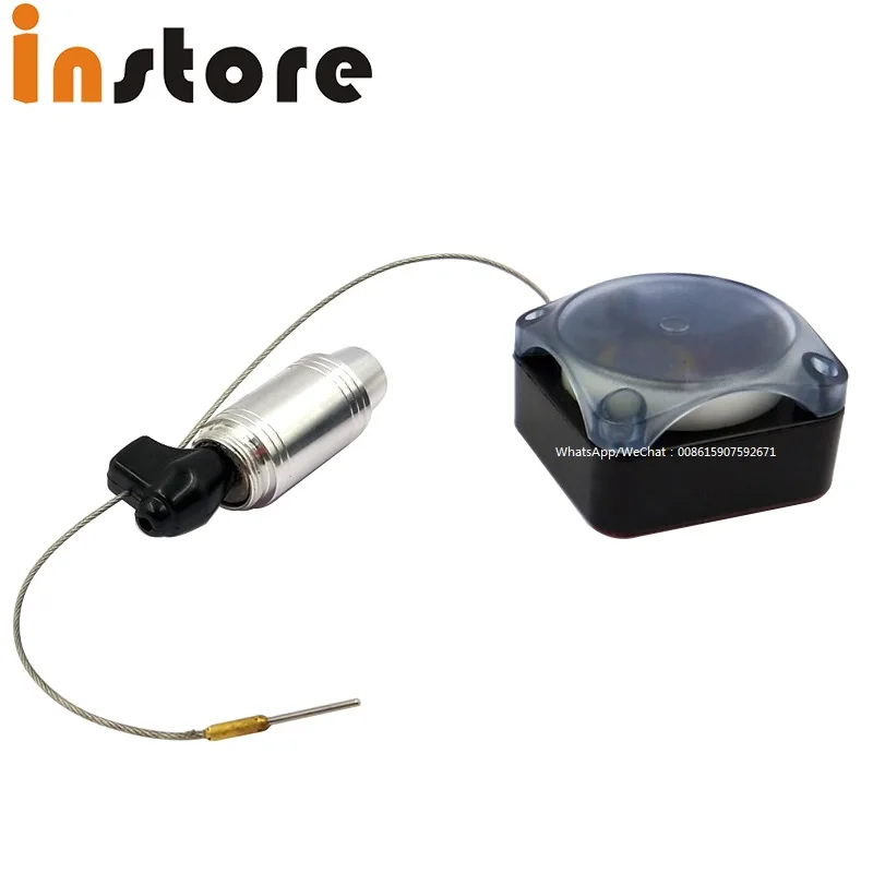 10 Pcs Retractable Steel Cable Alarm Pull Box Telescopic Security Wire For Shopping Mall Bag Shoes Hats Multi-Function Anti-Lost